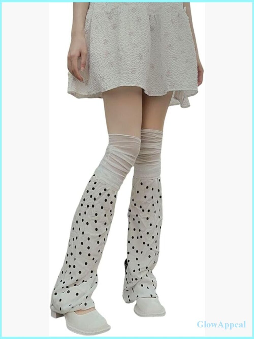 Kawaii Lace Up Leg Warmers Y2K Knit Over Knee Harajuku Lolita Leg Warmer